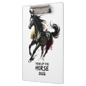 Chinese New Year 2026 Horse Art Klemmbrett (Links)