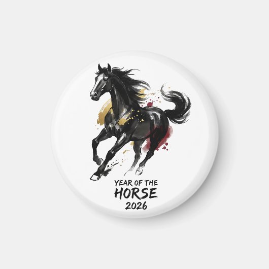 Chinese New Year 2026 Horse Art Magnet (Vorne)