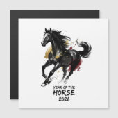 Chinese New Year 2026 Horse Art Magnetkarte (Vorne/Hinten)