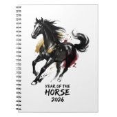 Chinese New Year 2026 Horse Art Notizblock (Vorderseite)