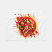 Chinese New Year 2026 Horse Happy Chinese New Year Fleecedecke (Vorderseite (Horizontal))