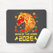 Chinese New Year 2026 Horse Happy Chinese New Year Mousepad (Mit Mouse)