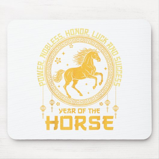 Chinese New Year 2026 Horse Happy Chinese New Year Mousepad (Vorne)