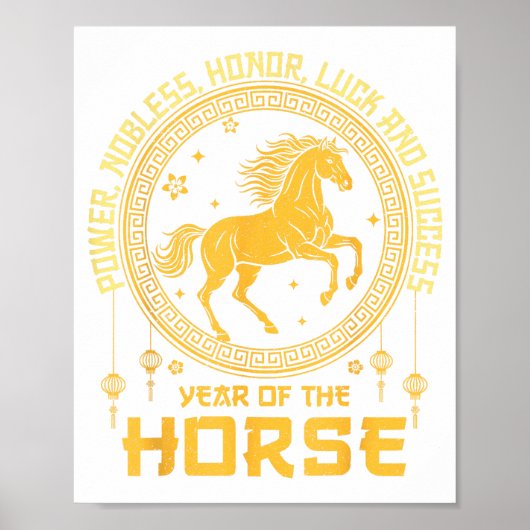 Chinese New Year 2026 Horse Happy Chinese New Year Poster (Vorne)
