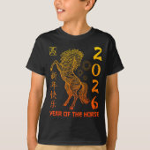 Chinese New Year 2026 Horse Happy Chinese New Year T-Shirt (Vorderseite)