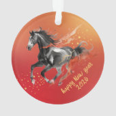 Chinese New Year 2026 Horse Ink New Year Ornament (Rückseite)