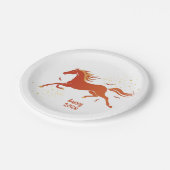 Chinese New Year 2026 Horse Ink New Year Party Pappteller (Schrägansicht)