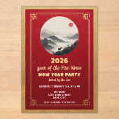 Chinese New Year 2026 Horse New Year Party Acryleinladungen (Vorderseite)