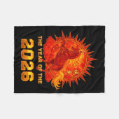 Chinese New Year 2026 Of The Fire Horse Men Women  Fleecedecke (Vorderseite (Horizontal))