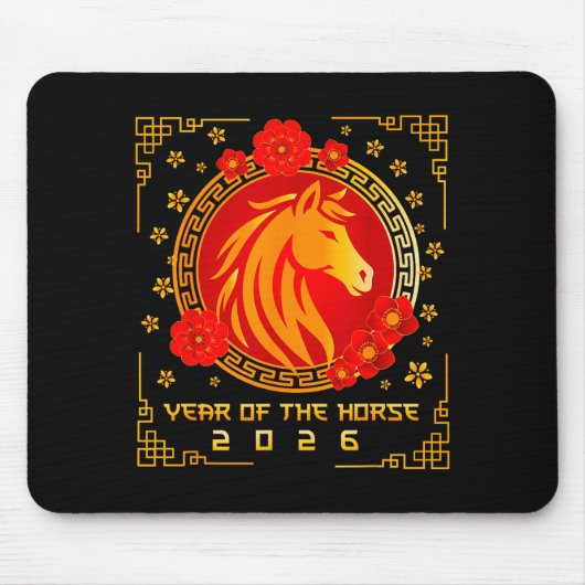 Chinese New Year 2026 Of The Horse Lunar New Year  Mousepad (Vorne)