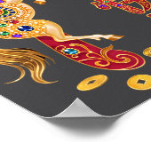 Chinese New Year 2026 Red Golds Traditional Graphi Poster (Ecke)