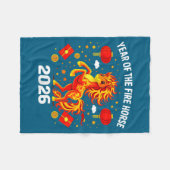 Chinese New Year 2026 Year Of The Fire Horse  Fleecedecke (Vorderseite (Horizontal))