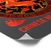 Chinese New Year 2026 Year Of The Fire Horse  Poster (Ecke)
