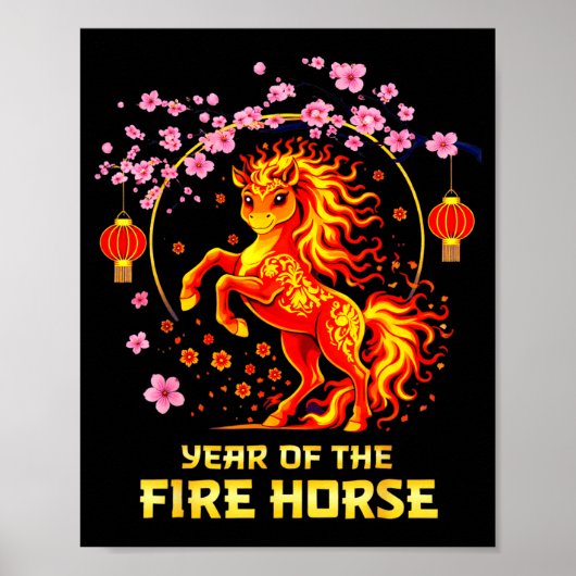 Chinese New Year 2026 Year Of The Fire Horse  Poster (Vorne)