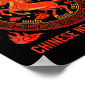 Chinese New Year 2026 Year Of The Fire Horse  Poster (Ecke)