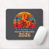 Chinese New Year 2026 Year Of The Fire Horse Vinta Mousepad (Mit Mouse)