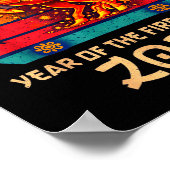 Chinese New Year 2026 Year Of The Fire Horse Vinta Poster (Ecke)