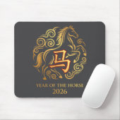 Chinese New Year 2026 Year Of The Horse 0 Mousepad (Mit Mouse)