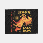 Chinese New Year 2026 Year Of The Horse 2026 Fleecedecke (Vorderseite (Horizontal))