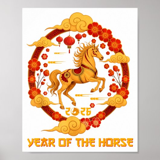 Chinese New Year 2026 Year Of The Horse 2026  Poster (Vorne)