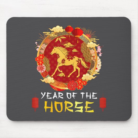 Chinese New Year 2026 Year Of The Horse Chinese Zo Mousepad (Vorne)
