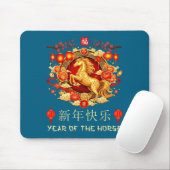Chinese New Year 2026 Year Of The Horse Chinese Zo Mousepad (Mit Mouse)