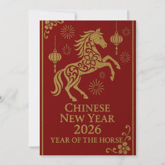 Chinese New Year 2026 - Year of the Horse Feiertagskarte