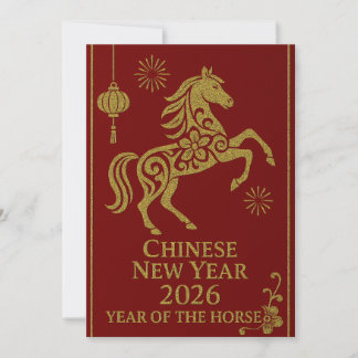Chinese New Year 2026 - Year of the Horse Feiertagskarte