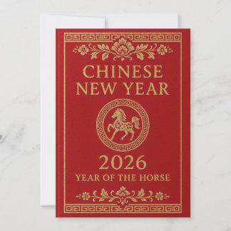 Chinese New Year 2026 - Year of the Horse Feiertagskarte