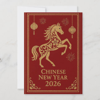 Chinese New Year 2026 - Year of the Horse Feiertagskarte