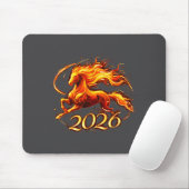 Chinese New Year 2026 Year Of The Horse Fire Horse Mousepad (Mit Mouse)