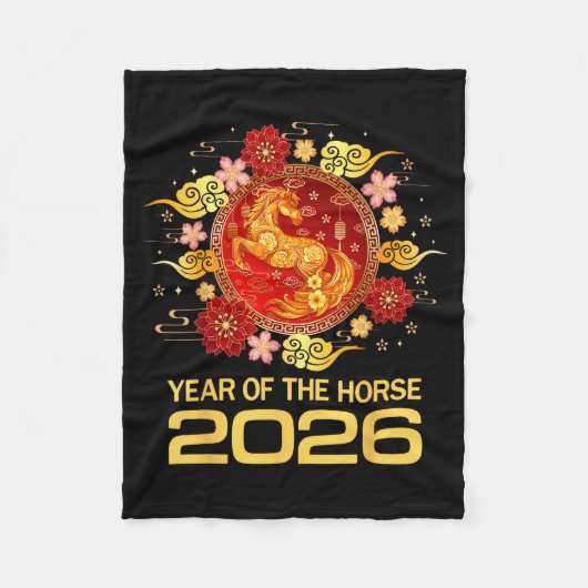 Chinese New Year 2026 Year Of The Horse  Fleecedecke (Vorderseite)