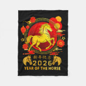 Chinese New Year 2026 Year Of The Horse Happy New Fleecedecke (Vorderseite)