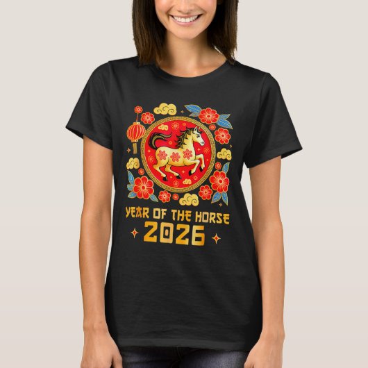 Chinese New Year 2026 Year Of The Horse Happy New T-Shirt (Vorderseite)