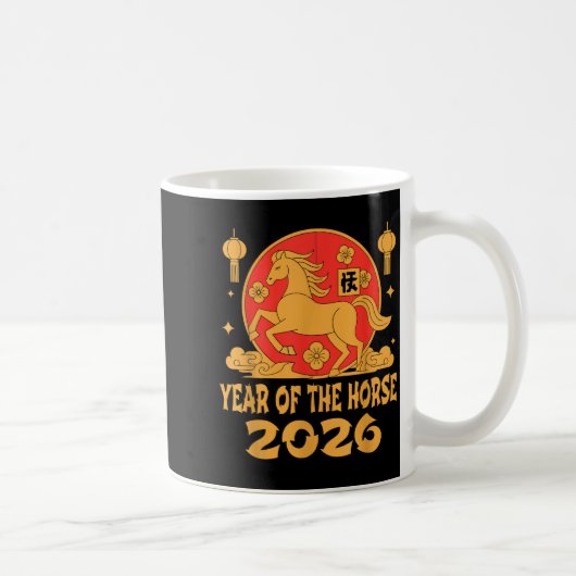 Chinese New Year 2026 Year Of The Horse Kaffeetasse (Rechts)