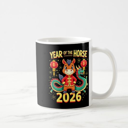 Chinese New Year 2026 Year Of The Horse Kaffeetasse (Rechts)