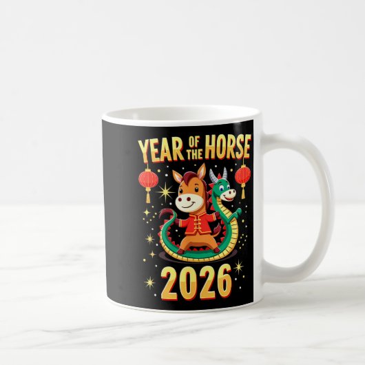 Chinese New Year 2026 Year Of The Horse Kaffeetasse (Rechts)
