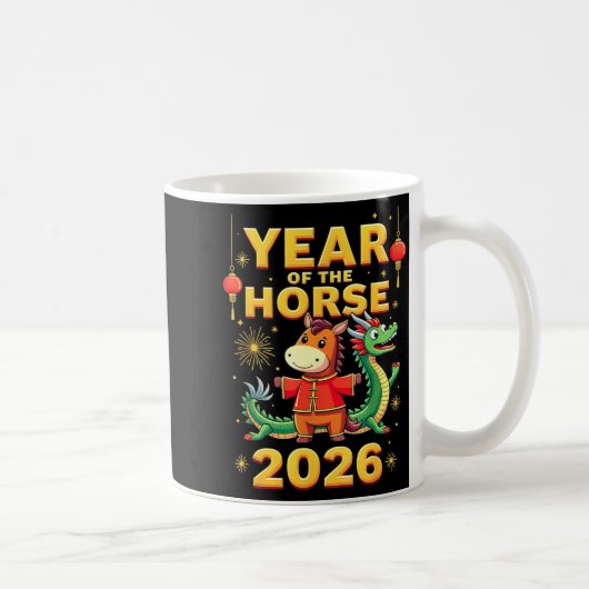 Chinese New Year 2026 Year Of The Horse Kaffeetasse (Rechts)