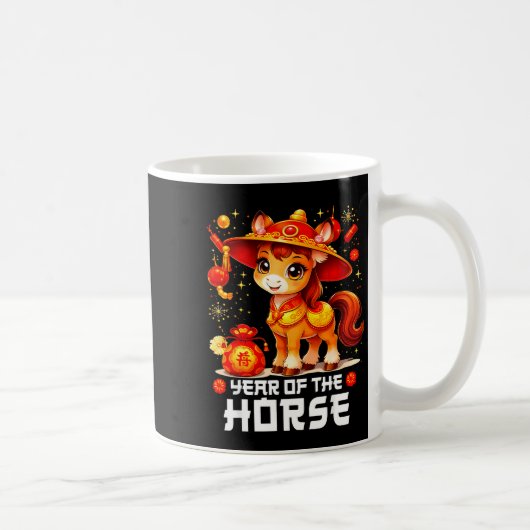 Chinese New Year 2026 Year Of The Horse Kaffeetasse (Rechts)