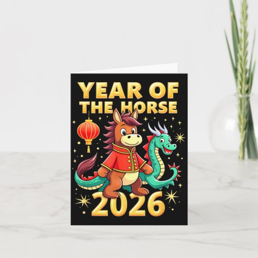 Chinese New Year 2026 Year Of The Horse Karte (Vorderseite)