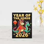 Chinese New Year 2026 Year Of The Horse Karte (Gelbe Blume)