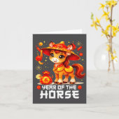 Chinese New Year 2026 Year Of The Horse  Karte (Gelbe Blume)