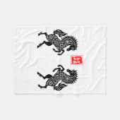 Chinese New Year 2026 Year Of The Horse Lunar New Fleecedecke (Vorderseite (Horizontal))