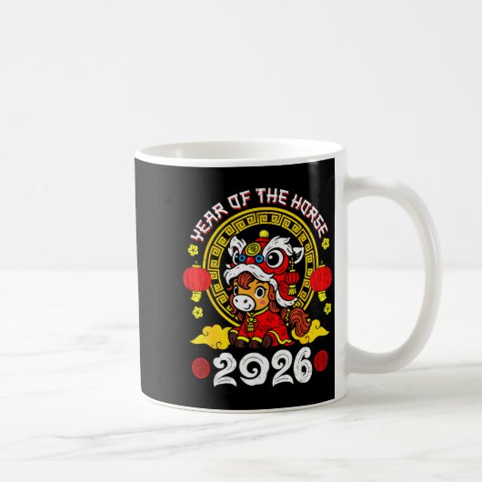 Chinese New Year 2026 Year Of The Horse Lunar New Kaffeetasse (Rechts)