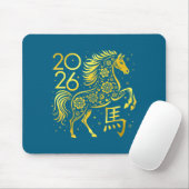 Chinese New Year 2026 Year Of The Horse Lunar New  Mousepad (Mit Mouse)