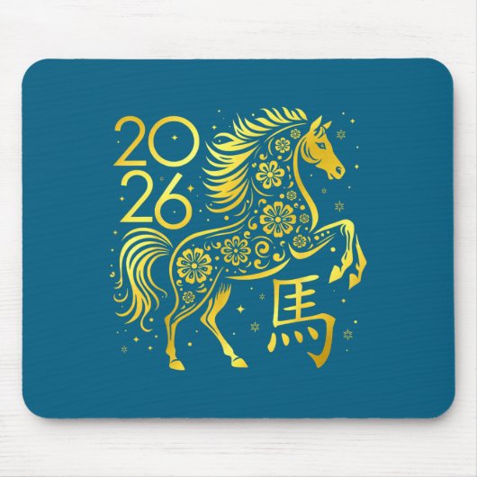 Chinese New Year 2026 Year Of The Horse Lunar New  Mousepad (Vorne)