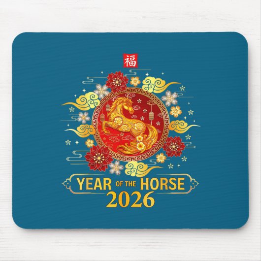 Chinese New Year 2026 Year Of The Horse Lunar New Mousepad (Vorne)