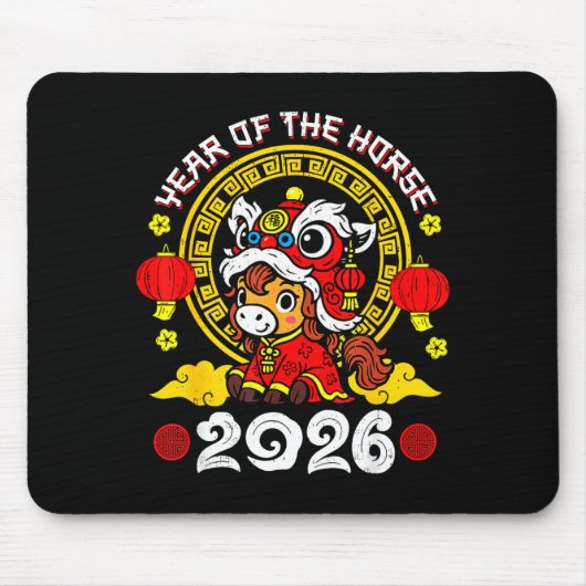 Chinese New Year 2026 Year Of The Horse Lunar New Mousepad (Vorne)