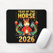 Chinese New Year 2026 Year Of The Horse  Mousepad (Mit Mouse)