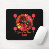 Chinese New Year 2026 Year Of-the Horse Mousepad (Mit Mouse)